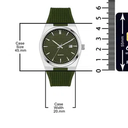 SWADESI STUFF Men Dial & Straps Analogue Watch AKASH SILICON GREEN image 2