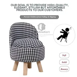 Shadowkart Black & White Printed Cylindrical Shaped Ottomans image 2