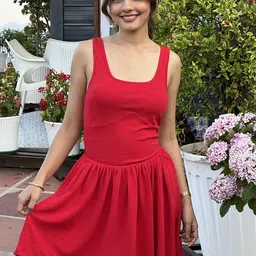 BAESD Women Fit & Flare Dress-image-80