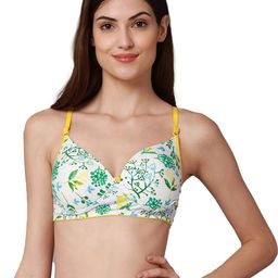 Samvar Yellow Cotton Non-Wired Non Padded Minimizer Bra-picture-0