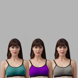 Samvar Multi Cotton Non-Wired Non Padded Minimizer Bra image 2