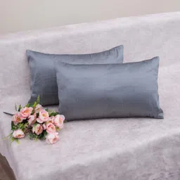 RoyalDeco Grey Set of 2 Rectangle Cushion Covers-image-0