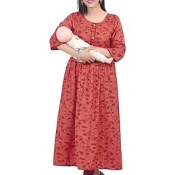 B2F Manufacturing & Designing Kurti Women Floral Printed Maternity Anarkali Kurta-picture-36