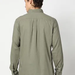 GAP Solid Spread Collar Standard Fit Pure Cotton Casual Shirt image 5