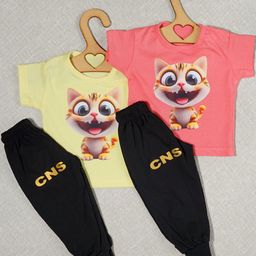 CRAZE N STITCH Boys Cut Outs T-shirt And Full Pant Clothing Set-picture-44