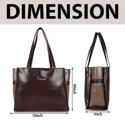 LADY QUINTON Textured PU Shopper Tote Bag image 2