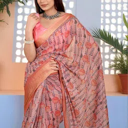 GULKEE FAB Floral Zari Handloom Saree-picture-14