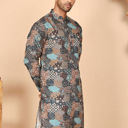 Anouk Ethnic Motifs Printed Mandarin Collar Straight Kurta-picture-43