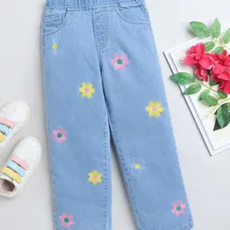 BRIGHT STARS KIDSWEAR Girls Comfort Cotton Mid Rise Jeans-picture-35