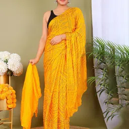 PK HUB Bandhani Art Silk Bandhani Saree-picture-10