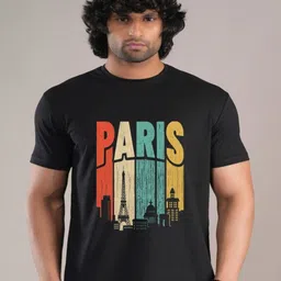 HESHA Men Graphic Printed Round Neck Cotton Relaxed Fit T-shirt-picture-16