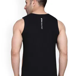 SLOWLORIS Men Pack Of 2 Printed Bio-Wash Combed Cotton Gym Vests image 5