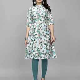 KANGOPI FASHION Mogri Women Floral Printed Thread Work Kurta-picture-20