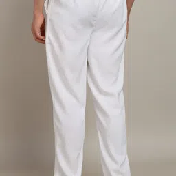 House of Pataudi Men Pure Cotton Mid Rise Trousers image 2