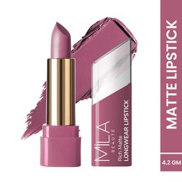 MILA BEAUTE Rich Matte Longwear Lipstick With Vitamin E - 4.2 g - Petal-picture-24