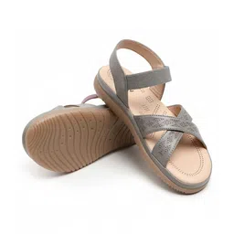 PICSON Women Open Toe Flats with Bows image 5