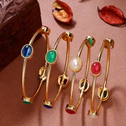 Anouk Set Of 4 Gold-Plated Stone-Studded Bangles-picture-34