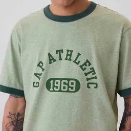 GAP Relaxed Fit Brand Logo Printed Pure Cotton T-shirt image 4