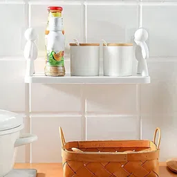 shreejee Self Adhesivecute Floating Shelves Wall Shelf for Home, Office & Kitchen X2.563 Plastic Wall Shelf image 4