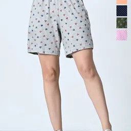 BAESD Women Printed High-Rise Shorts-image-62