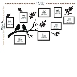 Art Street Black 8 to 12 Pieces MDF Wall Photo Frames image 3