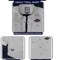 Rocket Science Boys Solid Cargo Shirt with Double Pockets image 2