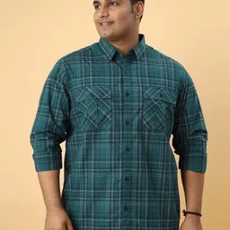 NEON CHILLIE Men Tartan Checked Cotton Shirt-image-92