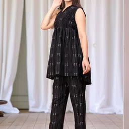 Anouk Rustic Women Ethnic Motifs Printed Regular Pure Cotton Kurta with Trousers image 4