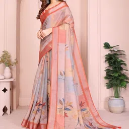 GOHILL ENTERPRISE Zinka Enterprise Floral Printed Saree with Blouse Piece-image-54