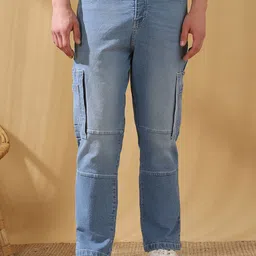 Dennis Lingo Men Relaxed Fit Mid-Rise Stretchable Cargo Jeans-picture-35