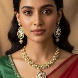 Nui Women Stone-Studded & Beaded Jewellery Set-picture-41