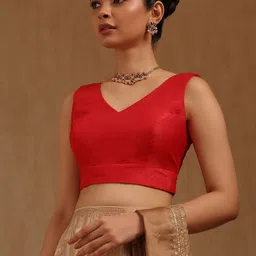 Soch V-Neck Padded Saree Blouse-picture-26