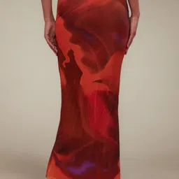 LULU & SKY Printed Straight Maxi Skirt image 2