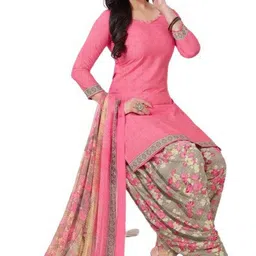 verco Unstitched Crepe Kurta & Patiyala Material Printed-picture-25