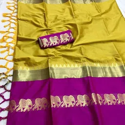 kalateeka Woven Banarasi Cotton Silk Saree-picture-39