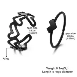 Jewels Galaxy Set Of 2 Adjustable Rings image 4