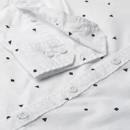 Roadster Men White & Black Regular Fit Printed Casual Sustainable Shirt image 5