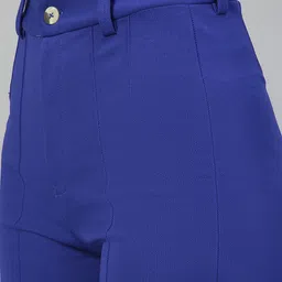 kotty Women Regular Fit Dark Blue Viscose Rayon Trousers image 4