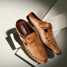 von kiraro Men’s Stylish Loafers For Men Kolhapuris For Men (Tan) For Men-picture-18