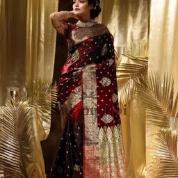 kalapushpi Embroidered Banarasi Satin Saree image 2