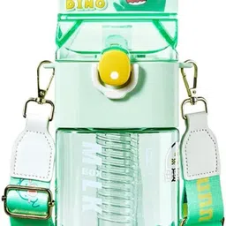 arizuul Cute Animal Square Hydration Bottle With Fruit Infuser Partition For School 950 ml Water Bottle image 2