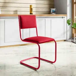 godrej interio Vivid Leatherette Cantilever Ergonomic Chair in Red Colour-picture-12