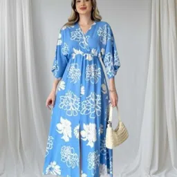 braval textile Women Fit and Flare Pink Midi/Calf Length Dress-picture-40