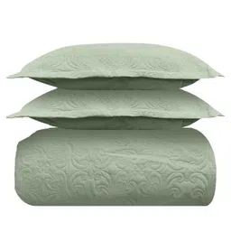 LABHAM Sensation Green Ultrasonic Quilted 230 TC Cotton King Bedspread & 2 Pillow Covers image 4