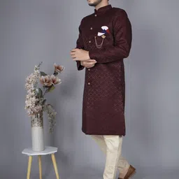 HOC Printed Sherwani image 3