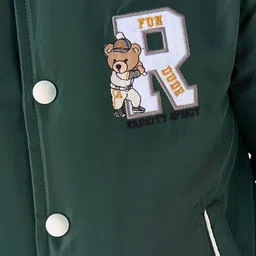 Juniors by Babyshop Boys Floral Lightweight Bomber with Embroidered Jacket image 4