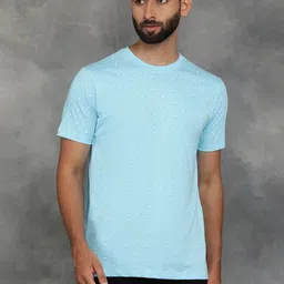 Greenfibre Men Conversational Printed Round Neck Pure Cotton Slim Fit T-shirt-picture-40