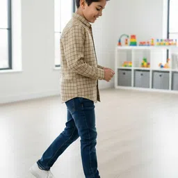 Tiny Toonzzz Boys Standard Windowpane Checks Checked Casual Shirt image 4