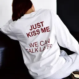 LULU & SKY Women Typography Printed Pure Cotton 1 T-shirt image 3