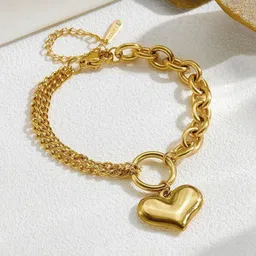 Jewels Galaxy Gold-Plated Link Bracelet image 5